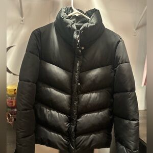 Black puffer from express. Never worn, size medium